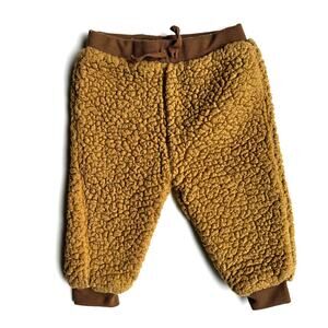 7 for all Mankind Teddy Bear Pants Comfy Cozy Baby Joggers Brown Caramel 3-6 mon